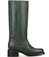 フライ レディース シューズ ブーツ・レインブーツ トール レザー Frye Campus 14L Talleatheriding Boots Forest Green グリーンのサムネイル