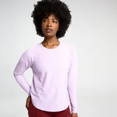 キャリー レディース トップス Tシャツ CALIA Womens Renew Drop Needle Long Sleeve Tee Lavender ラベンダーのサムネイル