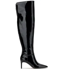 ジェシカシンプソン レディース シューズ ブーツ・レインブーツ Jessica Simpson Verity Patent Over The Knee High Boots Black ブラックのサムネイル