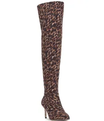 ジェシカシンプソン レディース シューズ ブーツ・レインブーツ プリント ブーツ Jessica Simpson Verity Leopard Print Over The Knee High Booのサムネイル