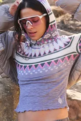 フリーピープル レディース トップス シャツ プリント FP Movement Womens Breatheasy Printed Layer PLAID FAIRISLE GRAPH チェックのサムネイル