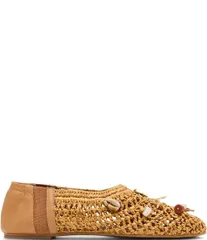 スティーブ マデン レディース シューズ パンプス Steve Madden Meela Charm Raffia Slip on Flats Tan タンのサムネイル