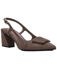 アンクライン レディース シューズ サンダル ヒール Anne Klein Womens Renetta Slingback Block Heel Pumps Taupe Micro トープのサムネイル