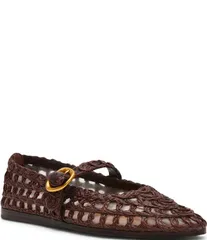 スティーブ マデン レディース シューズ パンプス Steve Madden Melody Raffia Mary Jane Ballet Flats Brown ブラウンのサムネイル