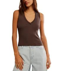 【送料無料】 フリーピープル レディース シャツ トップス Womens Neria Tank Double Espressoのサムネイル