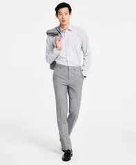 【送料無料】 ヒューゴボス メンズ カジュアルパンツ ボトムス Mens ModernFit Wool Blend Suit Pants CLOSE OUT Greyのサムネイル