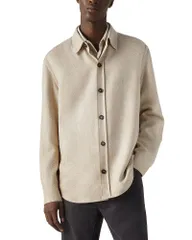 ゼニア メンズ トップス シャツ シルク リネン ZEGNA Cashmere Linen Silk Overshirt Beige ベージュのサムネイル