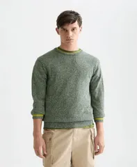 【送料無料】 スコッチアンドソーダ メンズ ニット・セーター アウター Mens Melange RegularFit PullOn Sweater Garden green melangeのサムネイル
