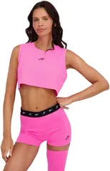 リーボック レディース トップス タンクトップ クロップド Reebok Womens Angel Reese Cropped Tank Vector Paridise Pink ピンクのサムネイル