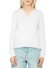 ザディグ エ ヴォルテール レディース トップス Tシャツ Zadig Voltaire Tunisian Long Sleeve Tee White ホワイトのサムネイル