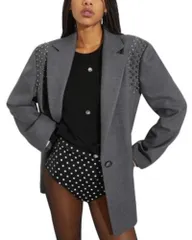 マックスアンドコー レディース アウター ジャケット・ブルゾン ブレザー MAXCo Mcoaffine Blazer Grey グレーのサムネイル