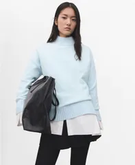 マンゴ レディース アウター ニット・セーター MANGO Womenslit Knitted Sweater Sky Blue ブルーのサムネイル