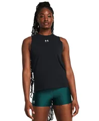 アンダーアーマー レディース トップス タンクトップ ノースリーブ Under Armour Womens Rival Muscle Sleeveless Tank Top Black ブラックのサムネイル