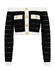 バルマン レディース トップス BALMAIN トップス Black ブラックのサムネイル