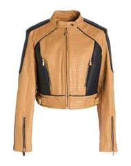 ピンコ レディース アウター ジャケットブルゾン PINKO レザーブルゾン Beige ベージュのサムネイル