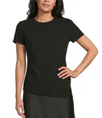 アンクライン レディース トップス シャツ クレープ ドレープ ブラウス Anne Klein Short Sleeve Drape Front Crepe Blouse Anne Black ブラッのサムネイル