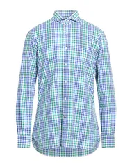 イザイア メンズ トップス シャツ ISAIA チェック柄シャツ Blue ブルーのサムネイル