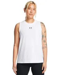 アンダーアーマー レディース トップス タンクトップ ノースリーブ Under Armour Womens Rival Muscle Sleeveless Tank Top White ホワイトのサムネイル