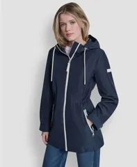 ダナ キャラン ニューヨーク レディース アウター ジャケット・ブルゾン コート DKNY Womensporty Anorak Hooded Raincoat Navy ネイビーのサムネイル