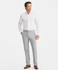 カルバンクライン メンズ ボトムス カジュアルパンツ ウール Calvin Klein MenslimFit Windowpane WoolBlend Suit Separates Pants Ligのサムネイル