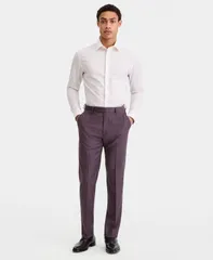 カルバンクライン メンズ ボトムス カジュアルパンツ ウール Calvin Klein MenslimFit WoolBlend Suit Separates Pants Purple パープルのサムネイル