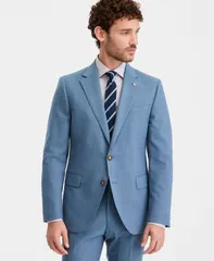 テッドベーカー メンズ アウター ジャケット・ブルゾン Ted Baker Mens ModernFit Light Blue Solid Suit Separates Jacket Light Blのサムネイル