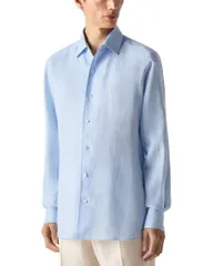 ゼニア メンズ トップス シャツ ZEGNA Oasi Lino Shirt Light Blue ブルーのサムネイル