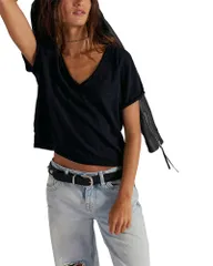 フリーピープル レディース トップス Tシャツ Free People Take 2 Tee Black ブラックのサムネイル