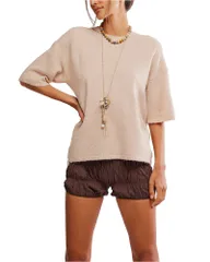 フリーピープル レディース アウター ニット・セーター Tシャツ Free People Margot Sweater Tee Pearl Melange パールのサムネイル