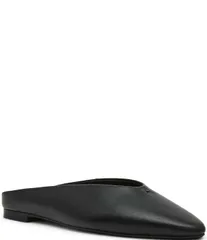 スティーブ マデン レディース シューズ パンプス レザー Steve Madden Sherman Leather Flat Mules Black ブラックのサムネイル