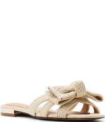 テッドベーカー レディース シューズ パンプス サンダル Ted Baker London Elsie Woven Fabric Bow Slide Sandals Cream クリームのサムネイル