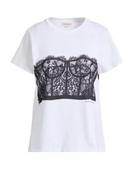 マックイーン レディース トップス Tシャツ MCQUEEN White ホワイトのサムネイル