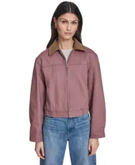 リーバイス レディース アウター コート ダウン Levis Womens ZipFront Laydown Collar Coat Woodroseのサムネイル