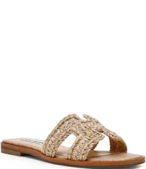 スティーブ マデン レディース シューズ パンプス サンダル Steve Madden Hadyn Raffia Flat Slide Sandals Raffiaのサムネイル