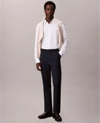 カルバンクライン メンズ ボトムス カジュアルパンツ コットン Calvin Klein Menslim Stretch Cotton Pants Dark Sapphire サファイアのサムネイル