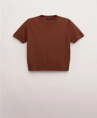 マンゴ レディース アウター ニット・セーター ウール 半袖 MANGO Womenselection Wool ShortSleeved Sweaterussetのサムネイル