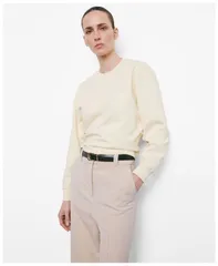 マンゴ レディース アウター ニット・セーター スウェット シャツ コットン MANGO Womens RoundNeck Cotton Sweatshirt Pastel Yellow イエローのサムネイル