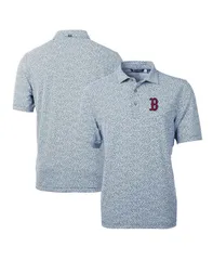 カッターアンドバック メンズ トップス ポロシャツ プリント Cutter Buck Mens Navy Boston Red Sox Virtueco Pique Botanical Print Pのサムネイル