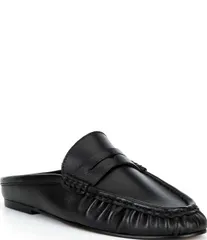 スティーブ マデン レディース シューズ パンプス レザー ローファー Steve Madden Rafe Leather Penny Loafer Mules Black ブラックのサムネイル