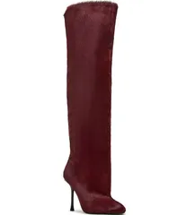 スティーブ マデン レディース シューズ ブーツ・レインブーツ Steve Madden Alluring Haircalf Over The Knee Boots Red レッドのサムネイル
