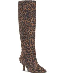 ヴィンスカムート レディース シューズ ブーツ・レインブーツ プリント スエード Vince Camuto Tansie Leopard Print Suede Knee High Boots Camのサムネイル