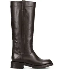 フライ レディース シューズ ブーツ・レインブーツ レザー Frye Viv Leatheriding Boots Dark Brown ブラウンのサムネイル