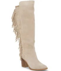 ラッキーブランド レディース シューズ ブーツ・レインブーツ トール フリンジ Lucky Brand Boswell Fringe Tall Boots Dune Grey グレーのサムネイル