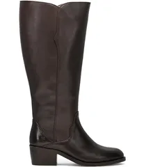 フライ レディース シューズ ブーツ・レインブーツ トール レザー Frye Carson 2 Piping Leather Tall Boots Dark Brown ブラウンのサムネイル