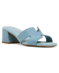 アンクライン レディース シューズ サンダル ヒール Anne Klein Womens Delphine Block Heel Dressandals Blue ブルーのサムネイル