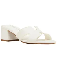 アンクライン レディース シューズ サンダル ヒール Anne Klein Womens Delphine Block Heel Dressandals White ホワイトのサムネイル