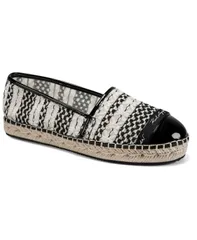 カール ラガーフェルド レディース シューズ パンプス KARLAGERFELD PARIS Womens Millicent Espadrille Flats BlackWhite ホワイトのサムネイル