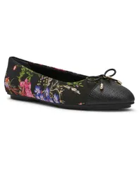 アンクライン レディース シューズ パンプス フラワー柄 キャップ フラワー Anne Klein Womens Luci Floral Cap Toe Ballet Flats Black Florのサムネイル