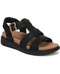 ドクター・ショール レディース シューズ サンダル Dr Scholls Womens Penny Fisherman Flat Sandals Black Faux Leather ブラックのサムネイル