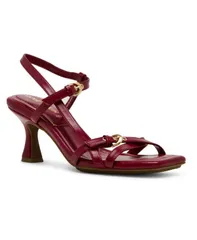 アンクライン レディース シューズ サンダル Anne Klein Womens Jaydyn Square Toe Dressandals Red Crinkle レッドのサムネイル